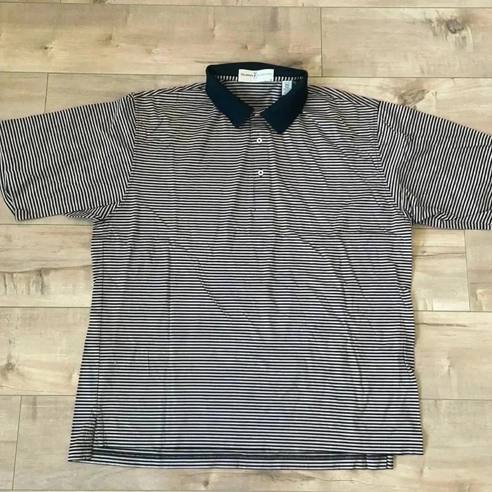 Fairway & Greene Golf Striped Polo Shirt Sz XL